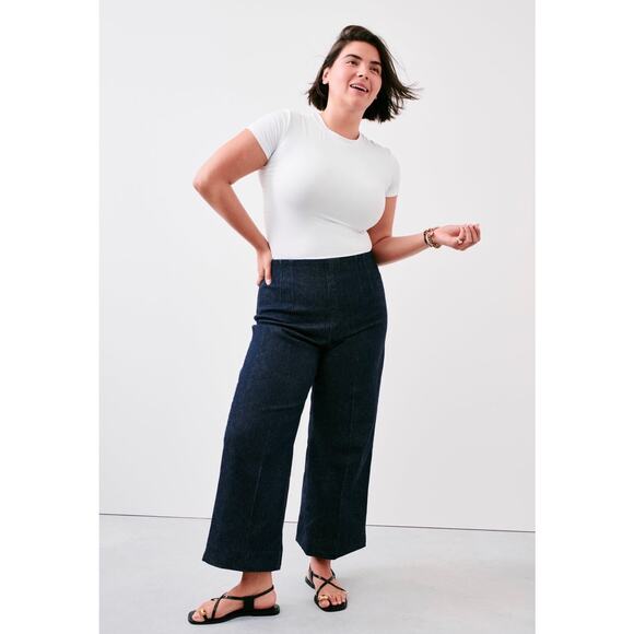 SPANX Shape Original EveryWear
Zero Waistband Cropped Wide Leg Jeans Indigo 2X - Picture 1 of 15